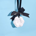 Hanging Camellia Shaped Car Decoration Air Freshener Ceramic Flower Fragrance Essential Oil Aromatherapy Diffuser
