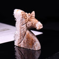 Hand Carved Natural Stone Unicorn for Home Decoration Healing Crystal Clear Quartz Cluster Unicorn