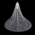 S7736F High -quality Hot Sales Light Luxury Bright Long Mop Bride Married Long Lace Printed Bridal Veils Elegant