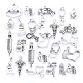 YuenZ 25pcs/set Antique Silver Color Medical Tools Charms Metal Pendants Jewelry Making Accessories U052
