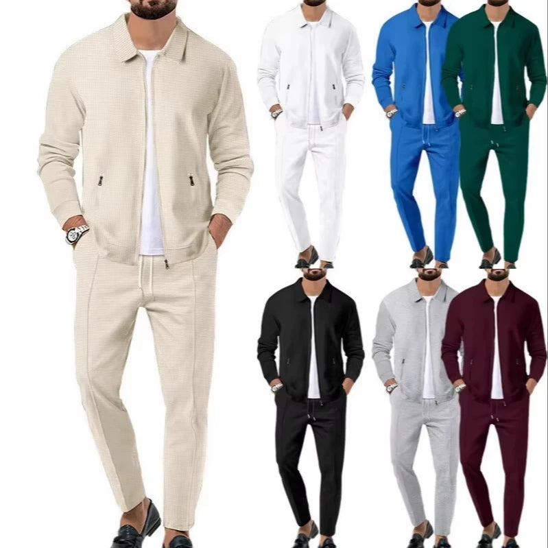 Hot Sells Wholesale Mens Two Piece Set Casual Tops and Pants Sportswear Jogging Tracksuit