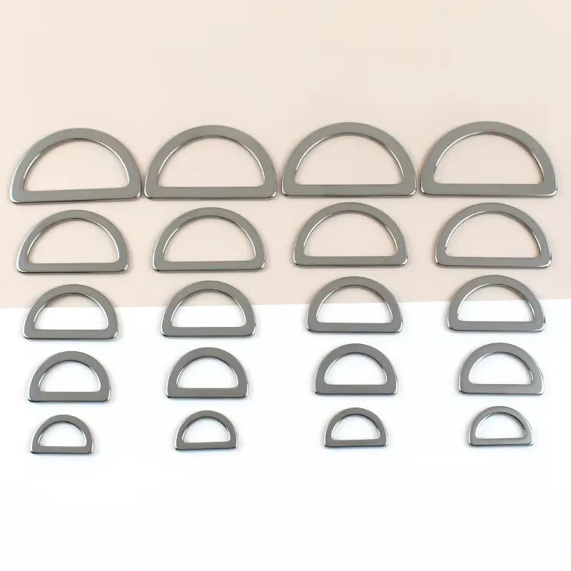 Deepeel XP094 15-38mm Bag Accessories Stainless Steel D-ring Woven Strap Adjustment Hardware Buckle Closed Clasp