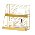 Simple Double Layer Cosmetics Storage Rack Iron Table Top Shelf Can Be Hung on the Wall Without Perforating the Dormitory