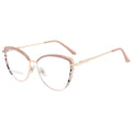 Factory Wholesale Fashion Optical Glasses Frame for Women TR90 Anti Blue Light Eyeglasses Frame Prescription Eye Glasses