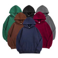 Wholesale Custom Logo Oversize Blank Fleece Hoodies No String Embroidery 500g Heavy Weight Street Wear Plain Men's Hoodies