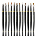 Wholesale Black Nail Art Brush Multifunctional Nylon Hair Nail Polish Painting Drawing Pen UV Gel Liner Brush