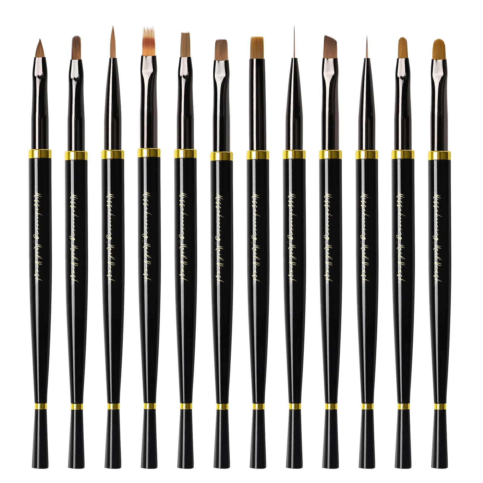 Wholesale Black Nail Art Brush Multifunctional Nylon Hair Nail Polish Painting Drawing Pen UV Gel Liner Brush