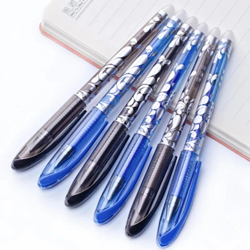Erasable Pen Set Blue Black Ink Ballpoint Pen with Erasable Refill Essential for School Office Stationery Exam