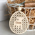Custom Personalized Double Layer Easter Basket Tag Wooden Rattan with Laser Cut for Wood Crafts Wooden Boxes & Wall Signs