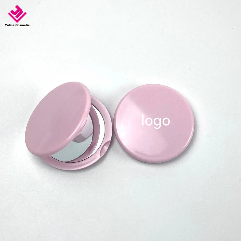 Personalized Custom Travel Makeup Mirror Double Sided Pocket Round Compact Mirror