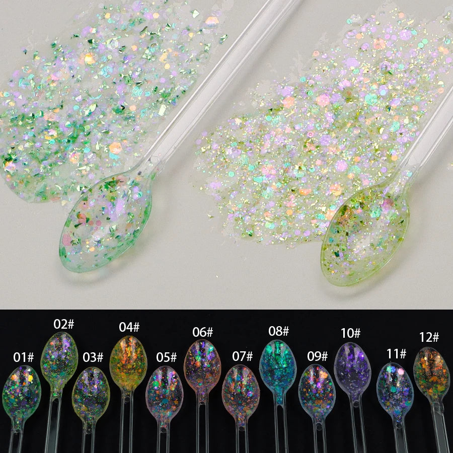 High Quality Wholesale Nail Art Glitter Fairy Tales Hexagon-Shaped Chunky Glitter Mix for Tumblers Crafts Nail Hair Slime