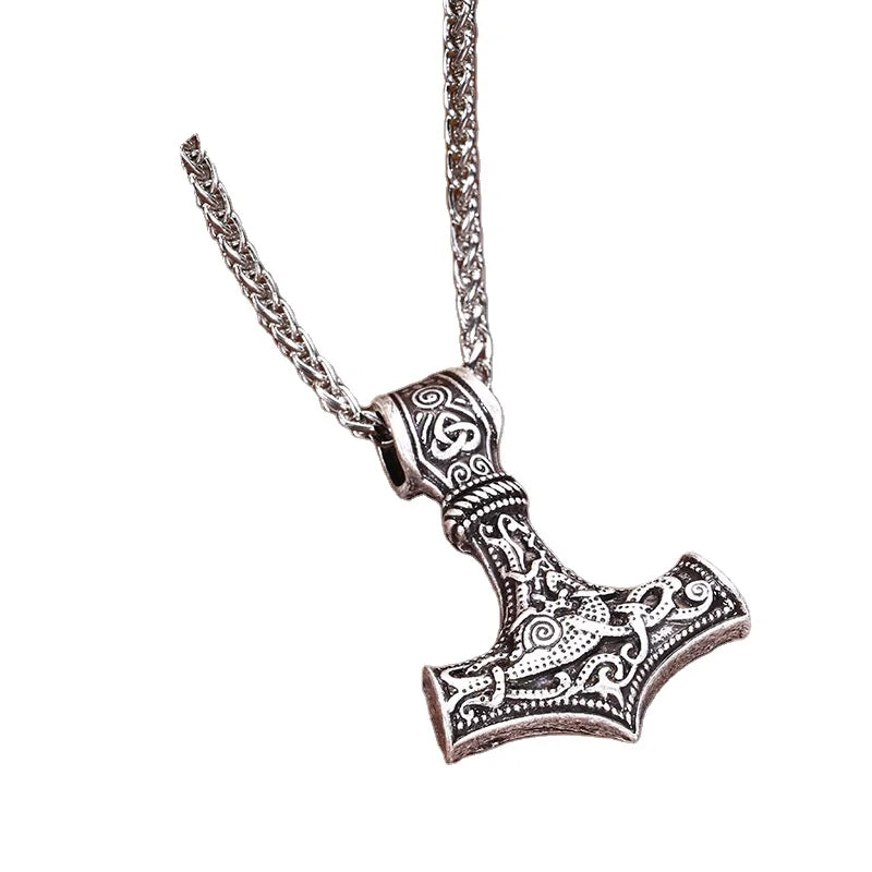 Hot selling Nordic Viking Thor's Hammer alloy necklace amulet retro pendant accessories