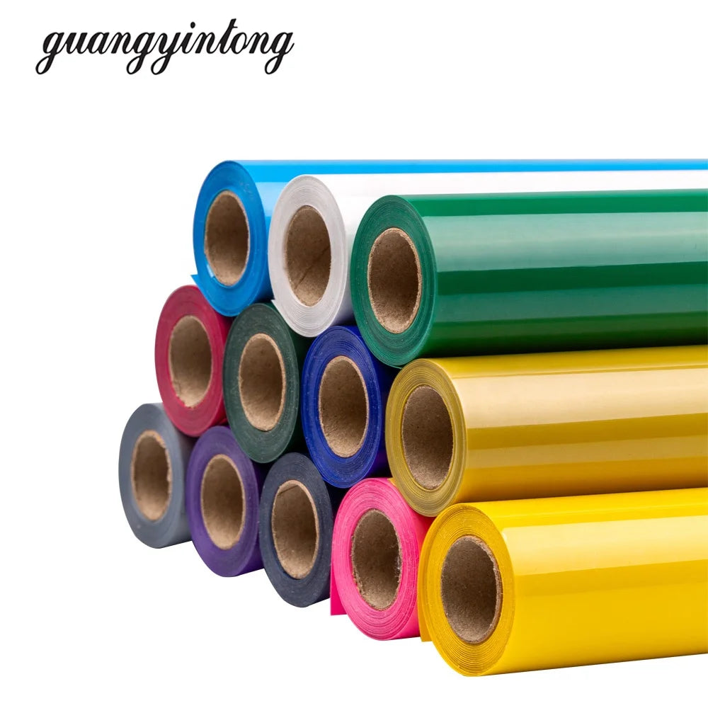 Guangyintong White Htv Iron on Lite Htv Vinyl Brick 600 Vinyl Heat Press Nylon Premium Vinyl for Shirts
