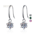 Wholesale Vvs Diamond Earring Factory Price Rhodium Plated Round Brilliant Cut Moissanite Hoop Stud Earrings Women