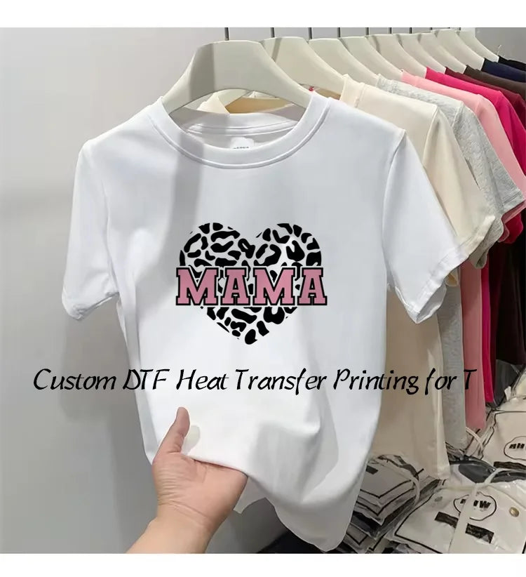 Yunshang Custom High Quality DTF Transfers Print Dtf T-shirt Heat Transfer Stickers for Mother's Day