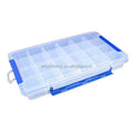 MISTER JIGGING 27.3*17.9*4.5cm 3 Button 15 Grid Transparent Storage Box Luer Bait Tackle  Box