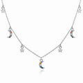 Wholesale Minimalist Pendant Women Layer Necklaces Zirconia Fine Jewelry 925 Sterling Silver
