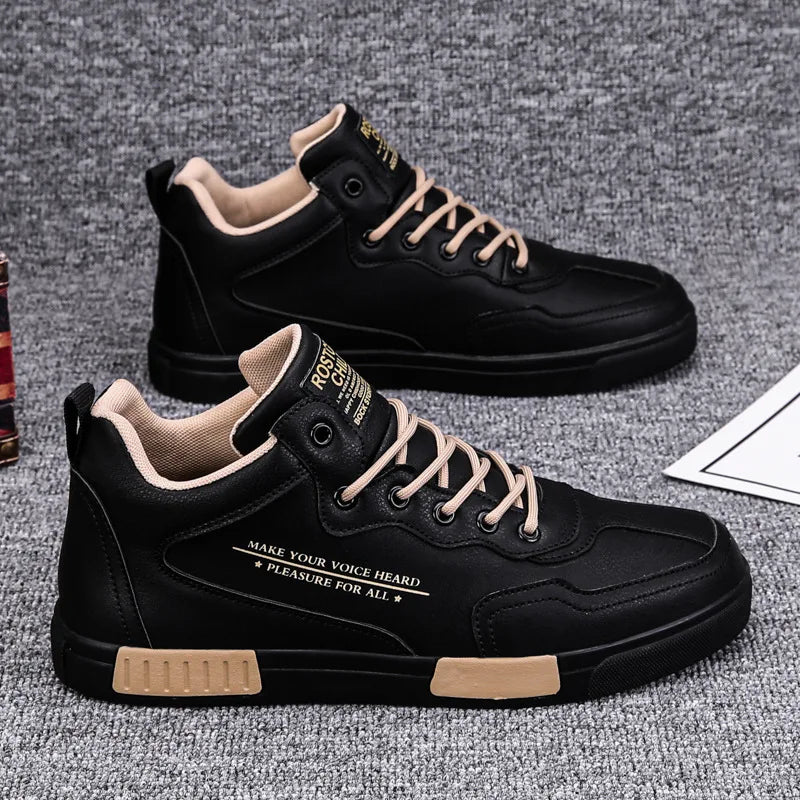Men's Non-slip Leather Casual Shoes Lightweight Men's Shoes Fashion Trend Outdoor Walking Sports Shoes for Men