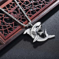 Wholesale of New European and American Personalized Punk Shark Men's Stainless Steel Pendant Necklace Accessories