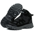 Black Mesh Steel Toe Breathable PU Sole Anti-Blocking Anti-Smashing Impact Resistance Stock Suede Leather Safety Winter Factory