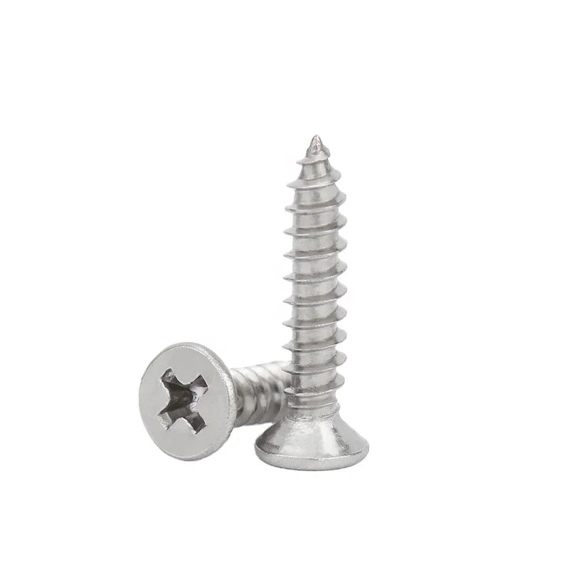 Wholesale Hardware Fasteners 304 201Stainless Steel M3M6 Furniture Flat Head Drywall Countersunk Screws