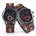 Men's Antique Fashion Chronograph Quartz Watch with Stainless Steel Back Cover Sapphire Crystal Dial 3BAR Waterproof