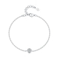 SL1699 925 Sterling Silver Round Cubic Zirconia Adjustable Bracelet Fashion Crystal Wedding Lady Classic Romantic Jewelry
