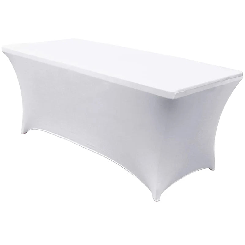 Hot Selling Good Quality Polyester Tablecloths Party Banquet Wedding Stretch Spandex Table Cover Table Cloths