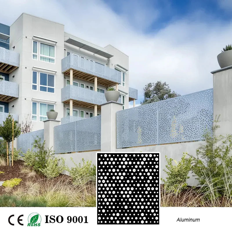 Custom Laser Cut Metal Panel Decorative Screen Outdoor Metal Privacy Screen Garden Screen