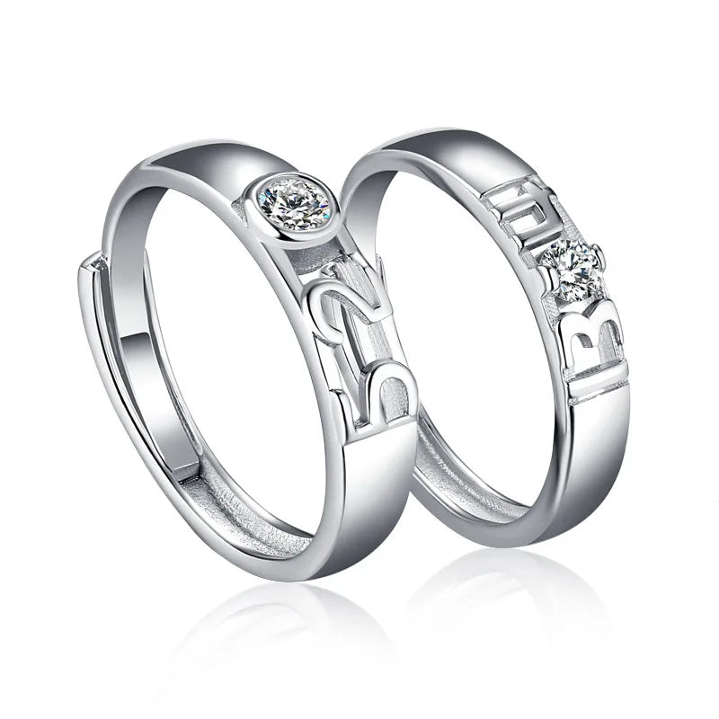 Hot Number Ring Band 520 & 1314 Personalized Love Ring Couple Promise Ring Couple Set