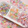 hand painted  Acrylic Spacers Hollow Flower Loose Beads for DIY Craft Colorful Rainbow Necklace Earrings Bracelet Jewelry Making