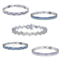 Womens 14k18k Gold Plated 925 Sterling Silver Lab Grown Zircon Chains Stock 2mm AAA CZ Diamond Tennis Bracelet OEM Gifts Parties