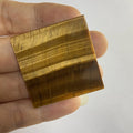 Natural 50*50*2mm Natural Polished Yellow Tiger Eye Square Sheet Stone for Home Decoration