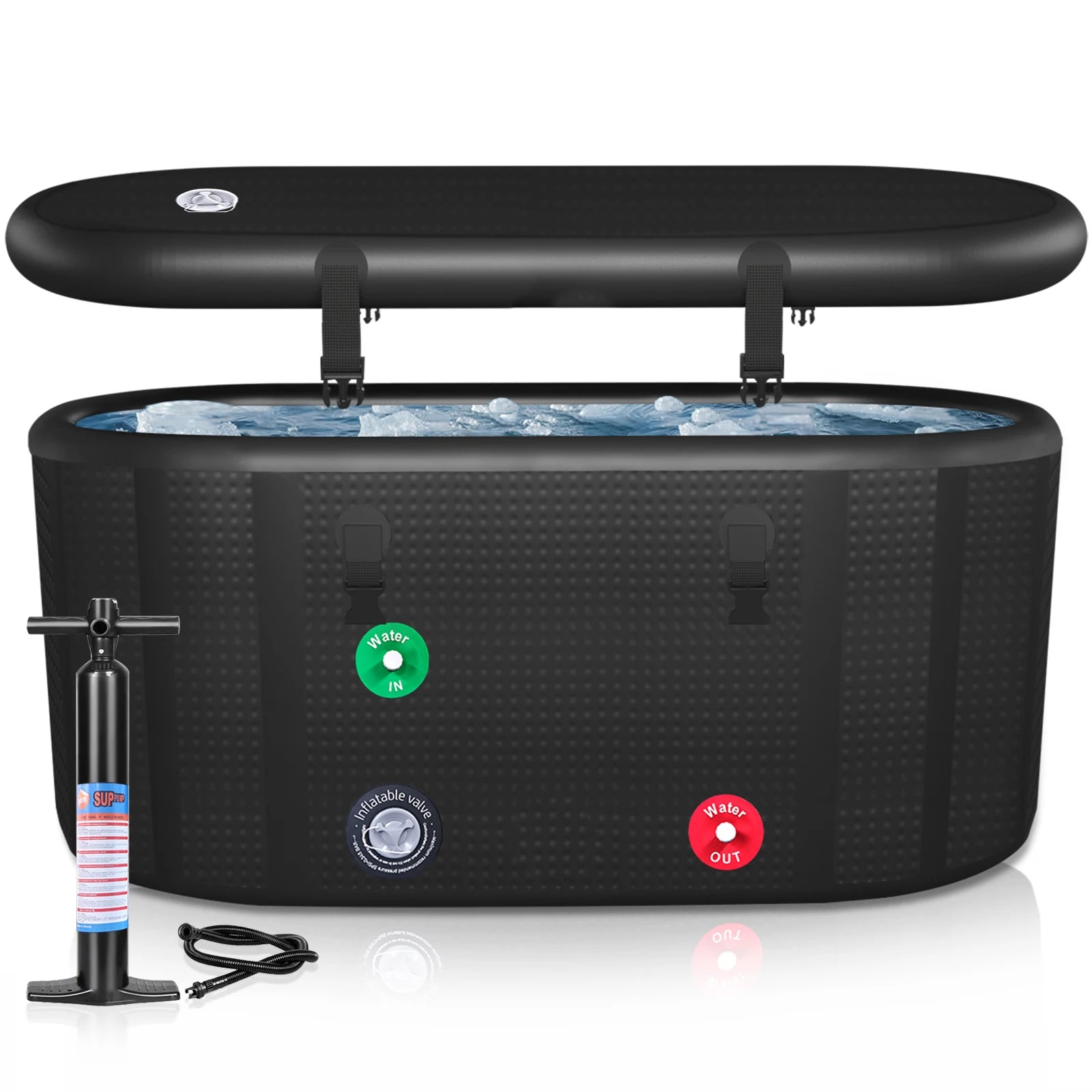 Vanace Luxury 700L Inflatable Drop Stitch Ice Bath Pool PVC Therapy Pod Tub for Sports Recovery with Custom Logo Printing