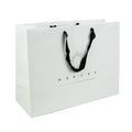 Personal Logo Customised Branded White Shopping Bag Eco-Friendly Recycled Materials Luxury Small Boutique Retail Paper Bags