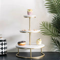 Marble Cupcake Stand Baking Trays for Party Cup Cake Stand Display 3 Tier Round Marble Cake Stand Diy 3-tier Marble Party Tower