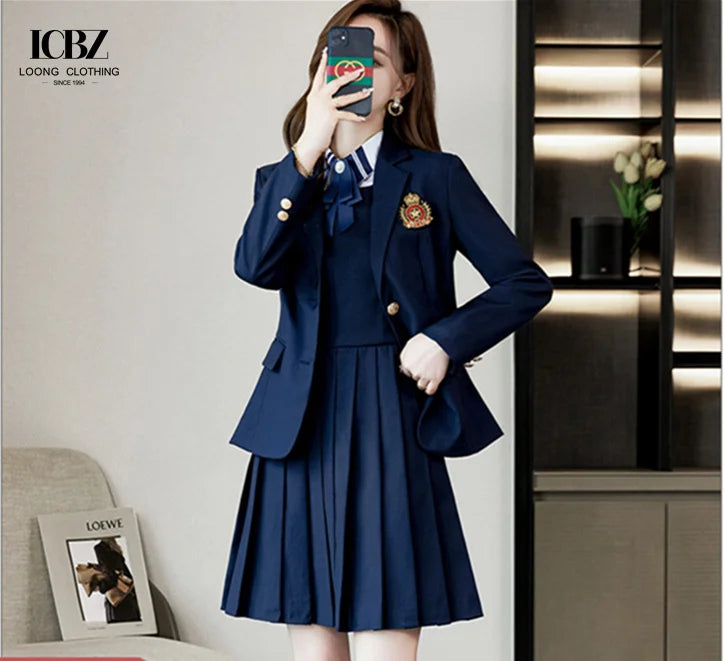 Three-piece Suit Kindergarten Teacher's Uniform Work Clothes College Style Professional Suit Dress Suit