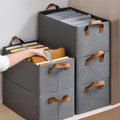 Wardrobe Clothes Organizer for Jeans Upgraded Drawer Organizers for Clothing with Handle Foldable Drawer Clothes Organizers