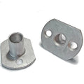 SDPSI DCT M10 Carbon Steel Zinc Plated Dacromet Oval Base Tee T Nut Insert With Two Brad Holes for Furniture Climbing Wall