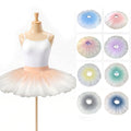 Classic 5-7 Layer Hard Gauze Pancake Tulle Tutu Gradient Coloured Practicing Ballet Half Tutu Skirt Dance Wear with Extender