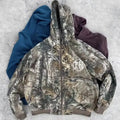 Hoodies Supplier Custom Heavyweight Oversize Zipper Hoodie Camouflage  Full Print Cropped  Hoodies for Men