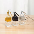 8ml Clear Car Air Freshener for Reed Diffuser Bottle with Screw Cap 6ml Hollow Square Hanging Perfume Bottle for Car Decoration MegaBDM