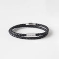 2026 New Arrivals Custom Engraved Statement Black / Brown Personalized Men Leather Bracelet for Watch Luxury Gift