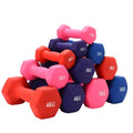 1-10KG Cast Iron/Rubber Coated Hand Weight Set Light Weights Workout Dumbbell Unisex Body Building