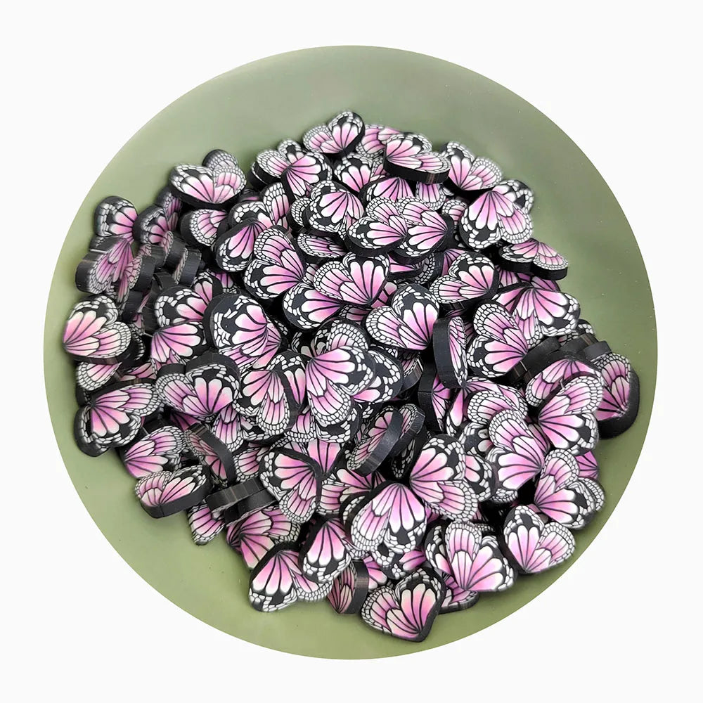 500g Mixed Polymer Clay Butterfly Wings Slices Sprinkles Slime Filler Jewelry Nail Art Decoration