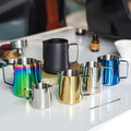 304 Stainless Steel Milk Pitcher Suitable for Coffee Latte Frothing Milk Barista Jug 350Ml 600Ml