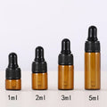 Cosmetic Packaging 1ml 2ml 3ml 5ml Mini Glass Sample Dropper Bottle Empty Essential Oil Perfume Bottles Vials With Dropper