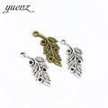 YuenZ Antique tree leaf Charms Pendants for Jewelry Making Handmade Craft 32*14mm Q356