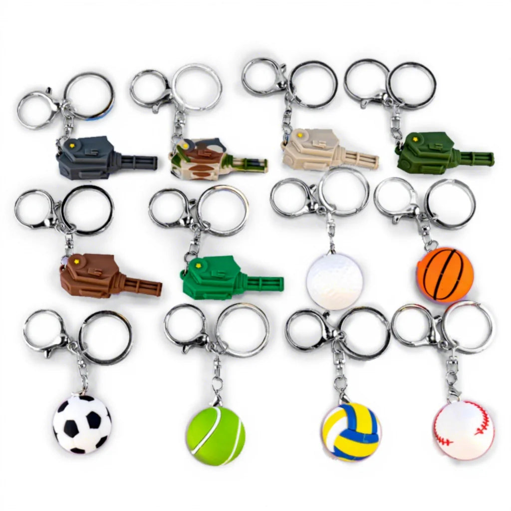Custom Rubber PVC Coin Holder Keychain Embossing Printing Durable Lightweight Waterproof Design Cartoon Fashion Style 3D
