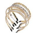 Korean New Fashion Metal Chain Alloy Headbands Elegant Retro Gold Silver Hairband Women Girls Headwear Ladies Hair Hoop